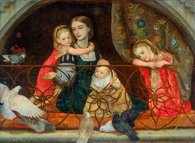 Picture of PORTRAIT OF MRS LEATHART AND HER THREE CHILDREN 1863