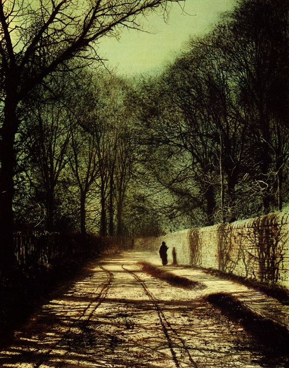 Picture of TREE SHADOWS ON THE PARK WALL, LEEDS 1872