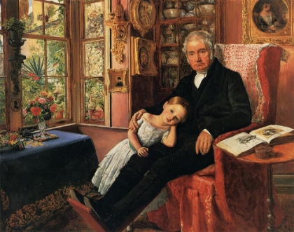 Picture of JAMES WYATT AND HIS GRANDDAUGHTER 1849