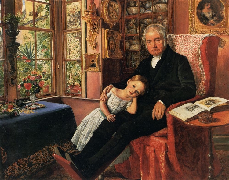 Picture of JAMES WYATT AND HIS GRANDDAUGHTER 1849