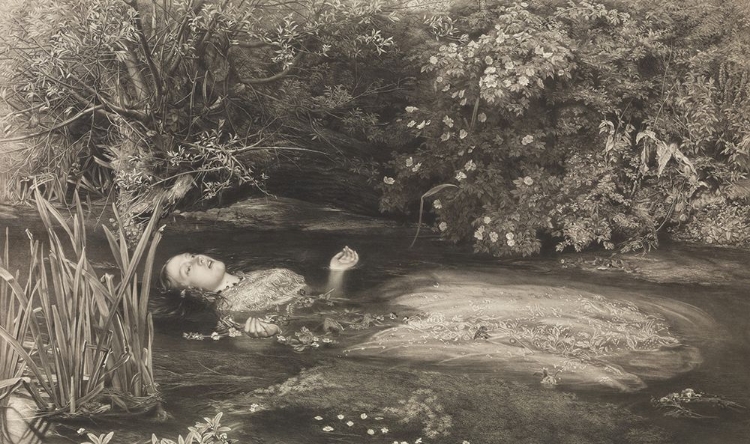 Picture of OPHELIA PRINT FROM SHAKESPEARE, HAMLET, ACT 4, SCENE 7