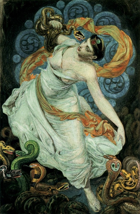 Picture of BHANAVAR AMONG THE SERPENTS OF LAKE KERATIS 1894