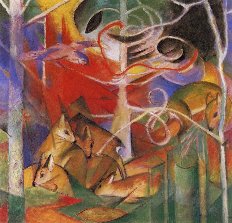 Picture of DEER IN THE FOREST 1913