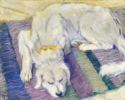 Picture of LYING DOG, RUSSIAN 1909