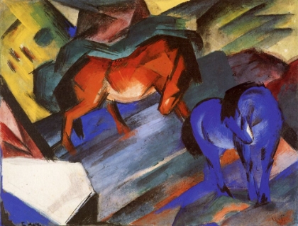 Picture of RED AND BLUE HORSE 1912