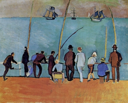 Picture of FISHERMEN WITH LINES 1908