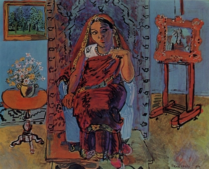 Picture of INTERIOR WITH A HINDU GIRL 1930