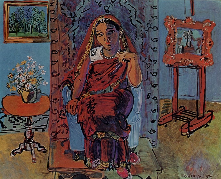 Picture of INTERIOR WITH A HINDU GIRL 1930