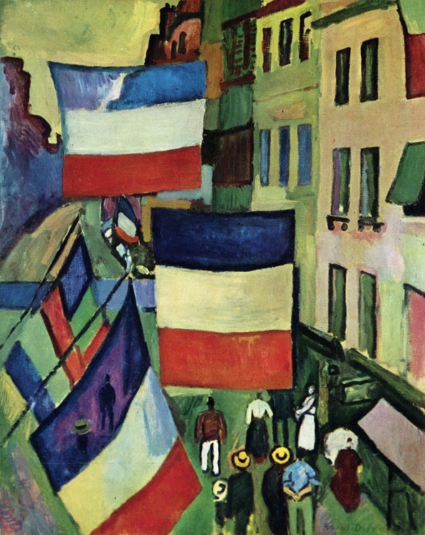 Picture of STREET WITH FLAGS 1906