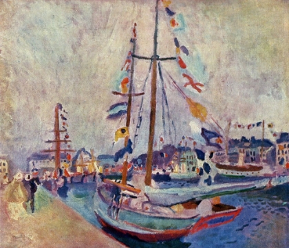 Picture of YACHT WITH FLAG AT LE HAVRE 1904