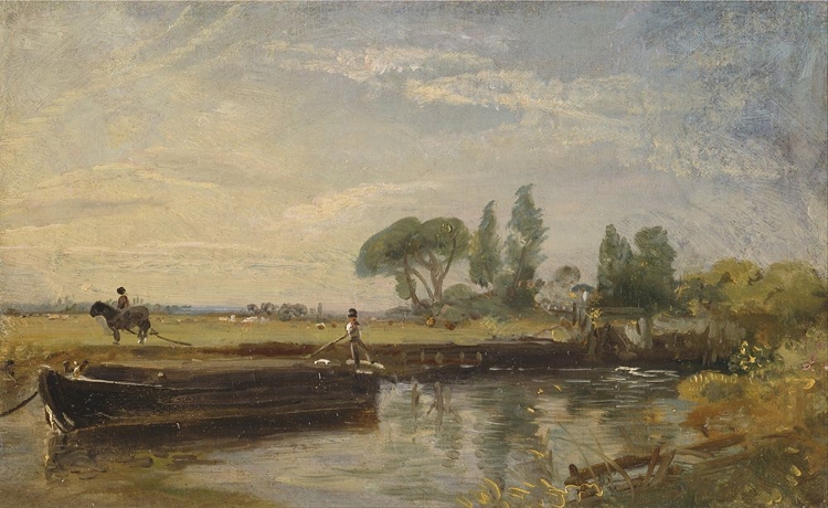 Picture of BARGE BELOW FLATFORD LOCK CA 1810