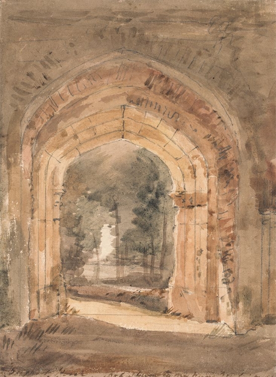 Picture of EAST BERGHOLT CHURCH, LOOKING OUT THE SOUTH ARCHWAY OF THE RUINED TOWER 1806