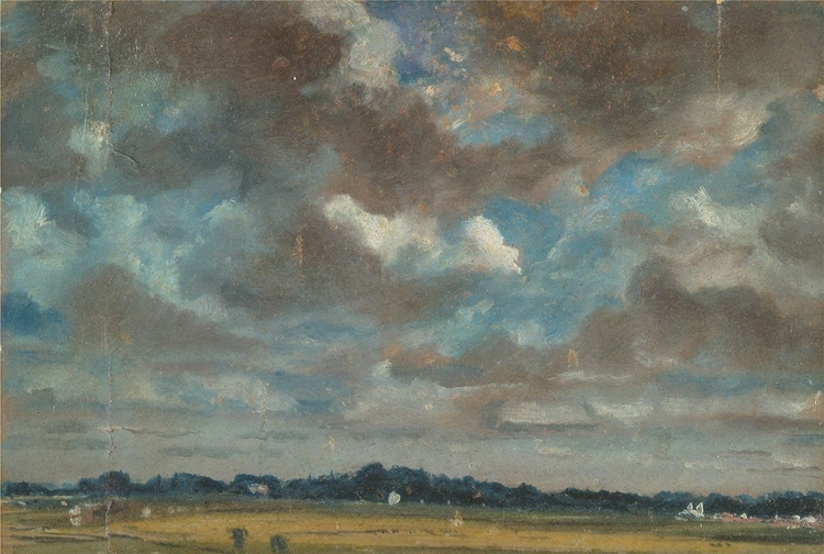 Picture of EXTENSIVE LANDSCAPE WITH GREY CLOUDS CA 1821