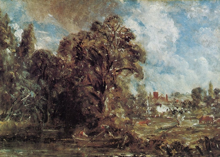 Picture of RIVER SCENE WITH FARMHOUSE CA1830