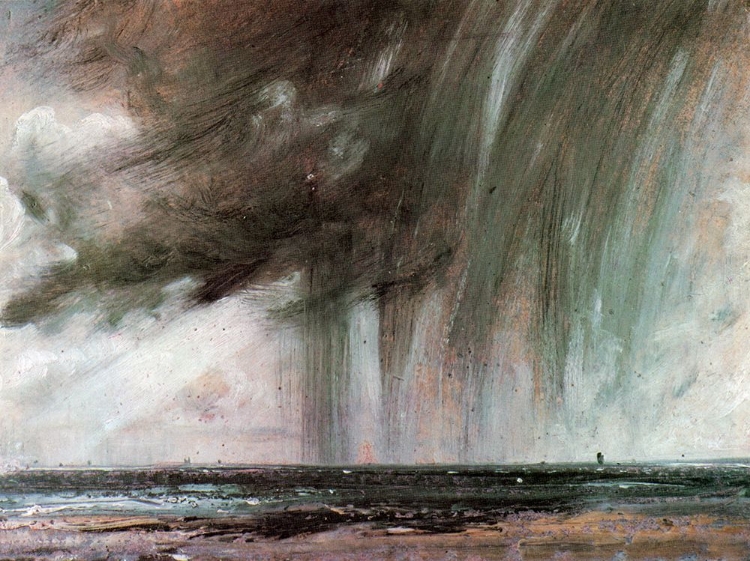 Picture of SEASCAPE STUDY WITH RAIN CLOUDS CA1824