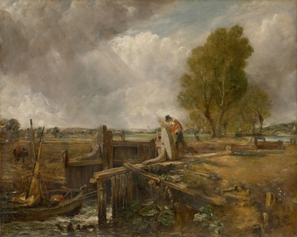 Picture of STUDY OF A BOAT PASSING A LOCK