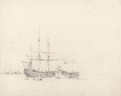 Picture of TWO SHIPS AT ANCHOR 1803