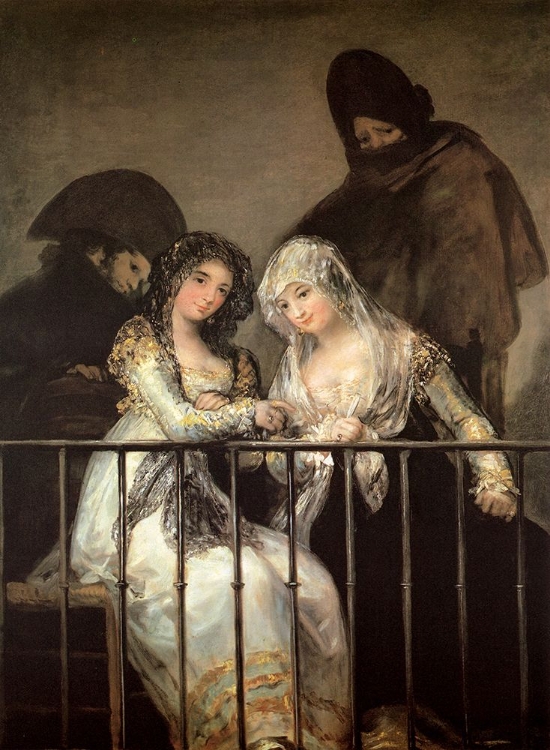 Picture of MAJAS ON A BALCONY CA 1810