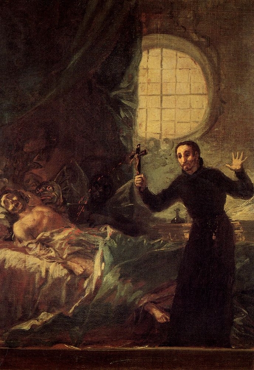 Picture of SAINT FRANCIS OF BORJA ASSISTING A DYING MAN 1788