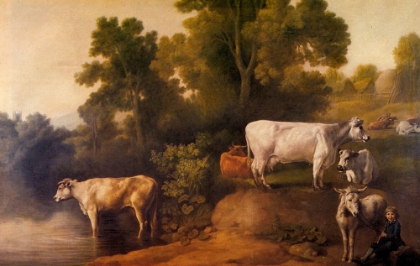 Picture of CATTLE BY A STREAM