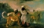 Picture of CHEETAH WITH INDIAN ATTENDANTS 1764