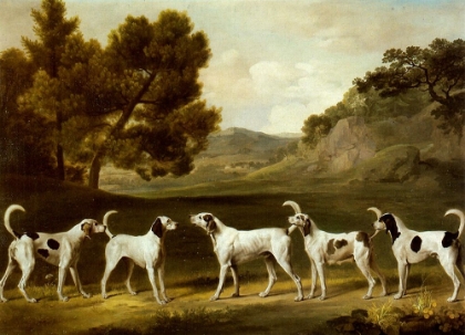 Picture of FIVE STAGHOUNDS IN LANDSCAPE CA 1760