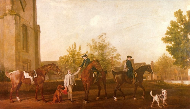 Picture of HUNTSMEN SETTING OUT FROM SOUTHILL 1763