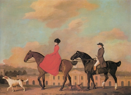 Picture of JOHN AND SOPHIA MUSTERS OUT RIDING 1777