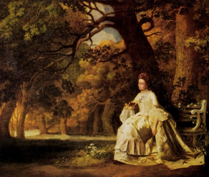Picture of LADY READING IN A WOODED PARK 1768