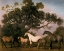 Picture of MARES AND FOALS WITH OAK TREE 1773