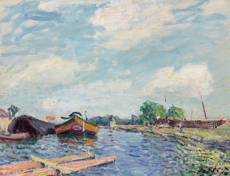 Picture of LOING CANAL AT SAINT-MAMMES 1885