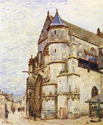 Picture of CHURCH OF NOTRE DAME AT MORET AFTER RAIN 1894