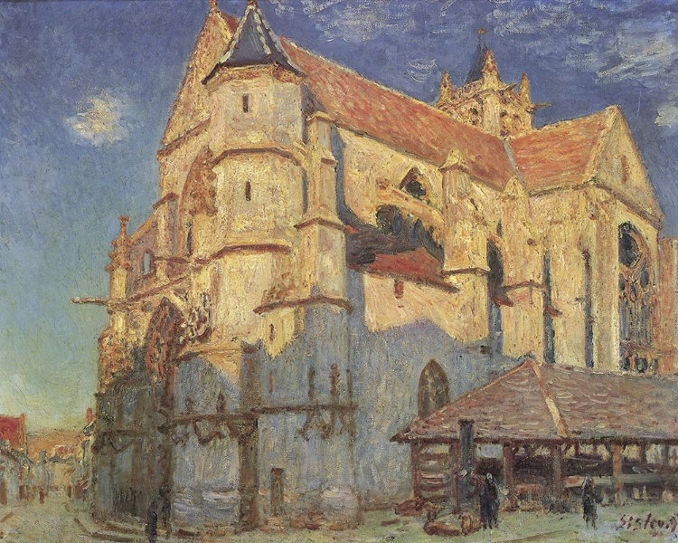 Picture of CHURCH OF NOTRE DAME AT MORET IN SUNSHINE 1893