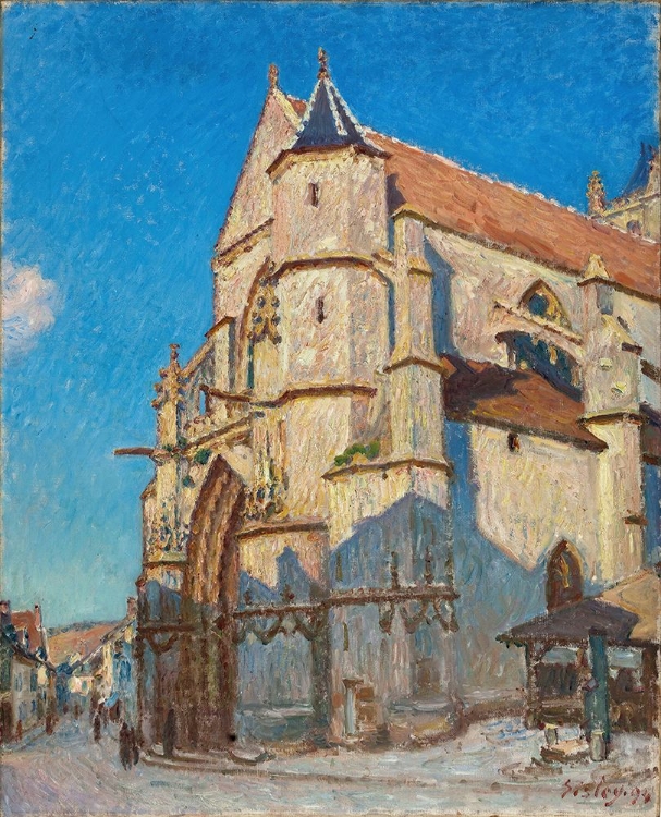Picture of THE CHURCH OF MORET EVENING 1894