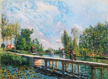 Picture of THE FOOTBRIDGE – TOWPATH OF THE LOING CANAL 1886