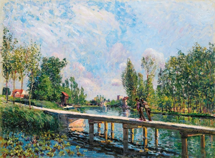 Picture of THE FOOTBRIDGE – TOWPATH OF THE LOING CANAL 1886