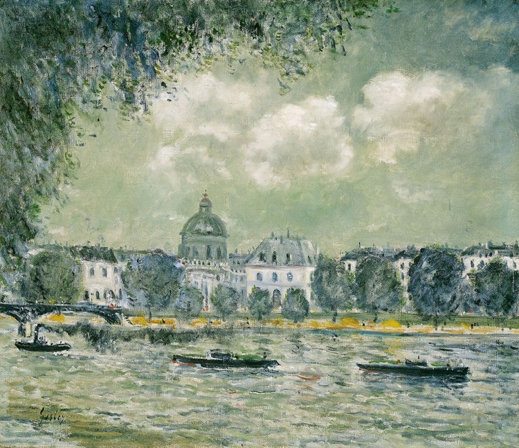 Picture of LANDSCAPE ALONG THE SEINE WITH THE INSTITUT DE FRANCE AND THE PONT DES ARTS (C. 1875)