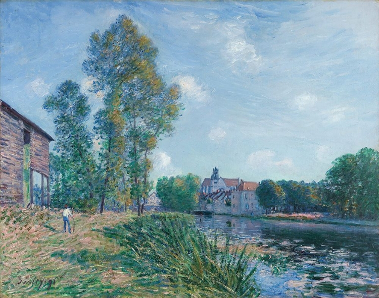 Picture of THE LOING AT MORET, IN SUMMER (1891)