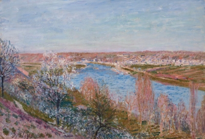 Picture of THE VILLAGE OF CHAMPAGNE AT SUNSET, APRIL CA 1885