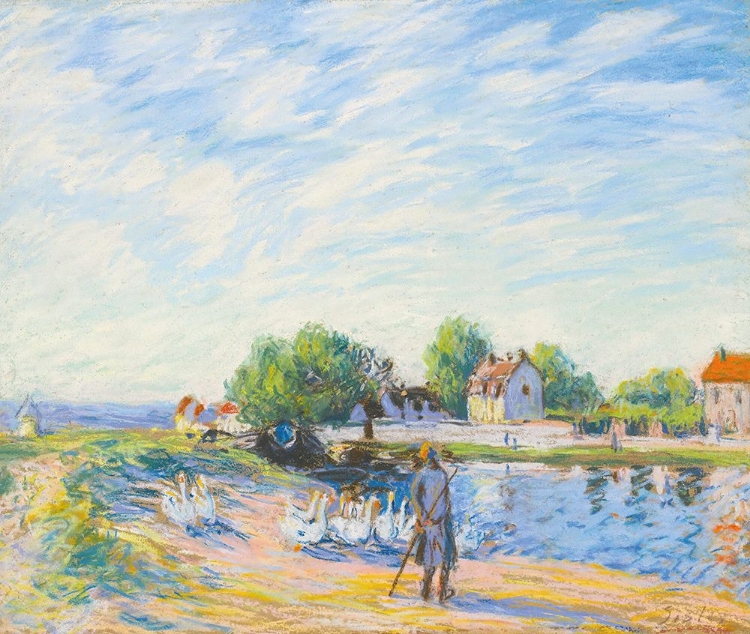 Picture of THE GEESE AT SAINT-MAMMES CA 1885