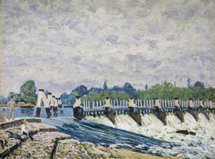 Picture of MOLESEY WEIR, HAMPTON COURT (1874)