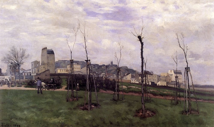 Picture of MONT MARTRE FROM THE CITE DES FLEURS 1869