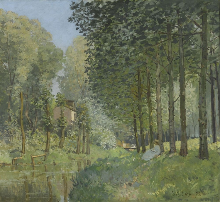 Picture of REST ALONG THE STREAM. EDGE OF THE WOOD 1878