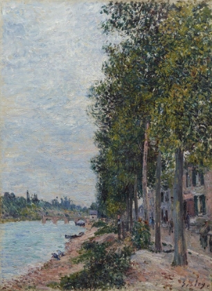 Picture of ROAD ALONG THE SEINE AT SAINT-MAMMES 1880