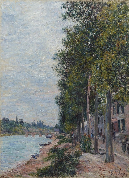 Picture of ROAD ALONG THE SEINE AT SAINT-MAMMES 1880