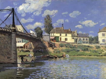 Picture of THE BRIDGE AT VILLENEUVE-LA-GARENNE 1872