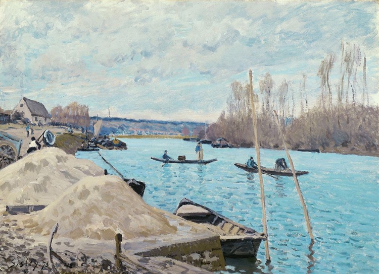 Picture of THE SEINE AT PORT-MARLY, PILES OF SAND (1875)