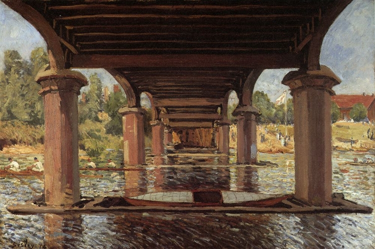 Picture of UNDER THE BRIDGE AT HAMPTON COURT 1874