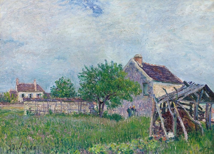 Picture of OLD COTTAGE AT LES SABLONS (1885)