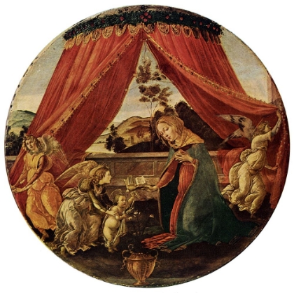 Picture of MADONNA AND CHILD WITH THREE ANGELS CA 1493